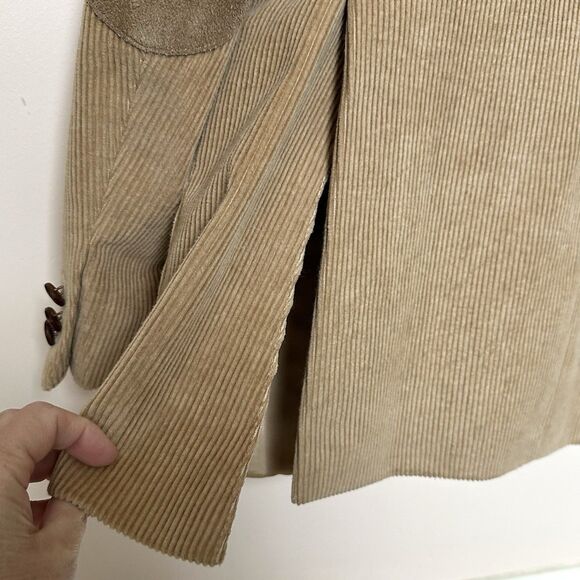 Zanetti Blazer Men’s 38 Corduroy Retro Elbow Patches Academia - Picture 6 of 11